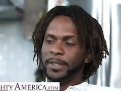 naughty america - hot blonde with pierced nipples, lexi grey, fucks her friend's big cock brother on