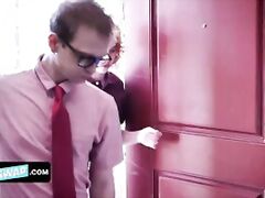 the college nerd and his bully classmate make a deal to trade their step sisters for a hot group sex